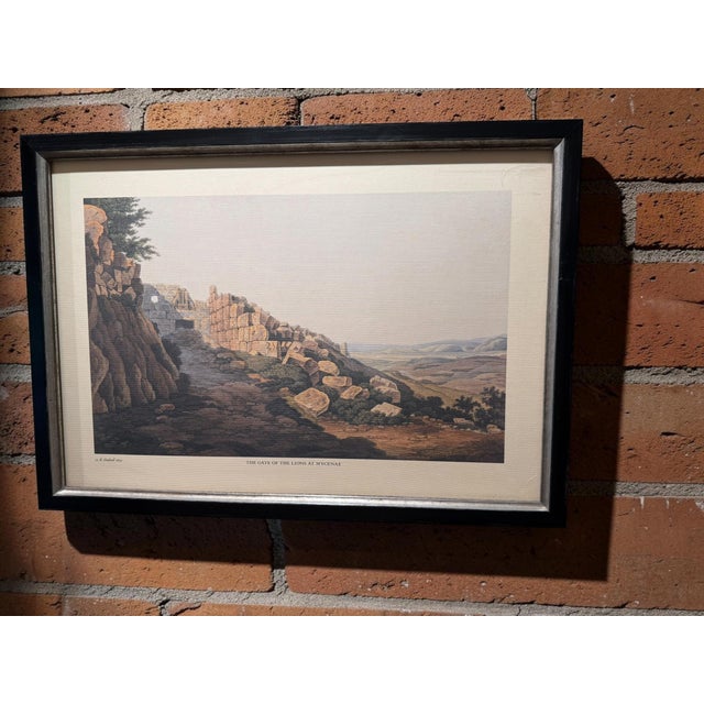 Early 20th Century Edward Dodwell Prints of Ancient Mycenae and Tiryns, Greece, Framed in Museum Glass - a Pair For Sale - Image 11 of 18