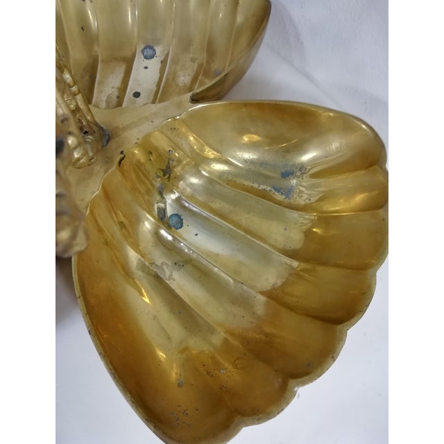 Brass Centerpiece in the Shape of Coral and Shells, 1950s For Sale - Image 12 of 18