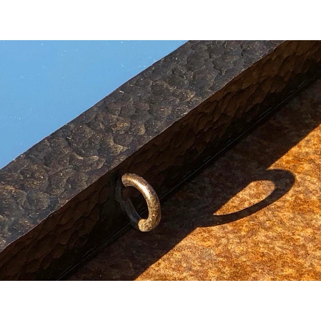 Vintage Art Deco Bauhaus Wall Mirror in Wrought Iron, 1930 For Sale - Image 6 of 12