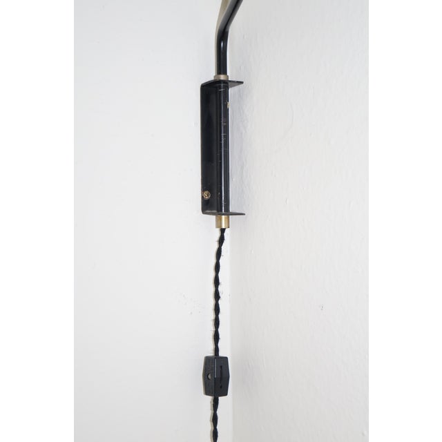 Black Wall Sconce by J. Hoogervorst for Anvia Almelo, Netherlands, 1950s For Sale - Image 8 of 16
