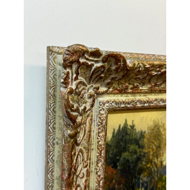 John D Taylor Beautiful Mountain Landscape Painting With River Oil on canvas board 9.5 x 13.5 unframed, 15 X 19.5 framed.