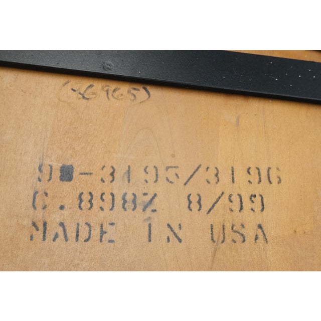 Mid-Century Modern American Mid-Century Modern Wrought Iron & Solid Birch Seats Dining Chairs Mint For Sale - Image 3 of 11