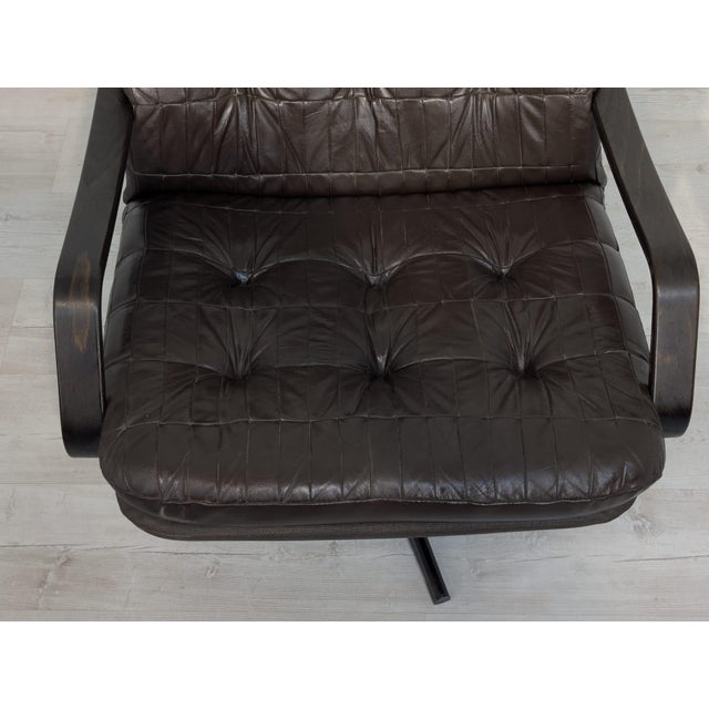 Quilted Leather Armchair, 1970s For Sale - Image 4 of 13