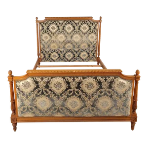 Napoleon III Carved Beechwood Louis XVI Style Bed, France Circa 1880