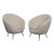 Set of Mid-Century Italian Egg Shape Chairs in Alpaca Wool and Velvet, 1950s For Sale
