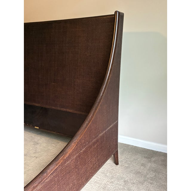 Late 20th Century Barbara Barry for McGuire Rattan California King Bed Frame For Sale In Charlotte - Image 6 of 9