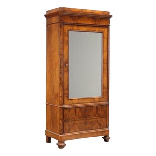Umbertine Wardrobe in Veneered Walnut For Sale