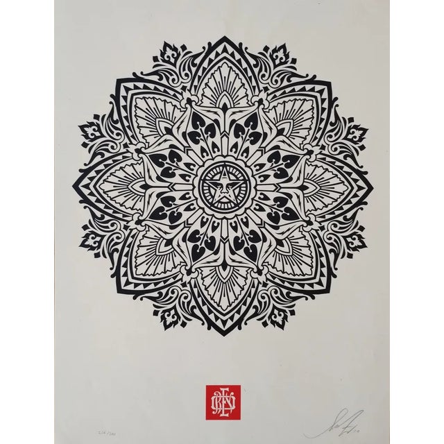 Black Shepard Fairey (Obey), Mandala Ornament Black, Screenprint For Sale - Image 8 of 8