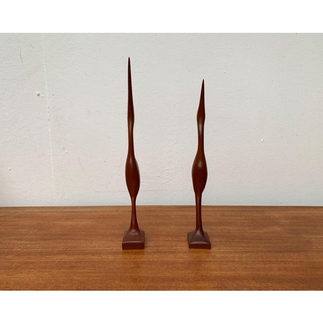 Mid-Century Wooden Teak Birds, 1960s, Set of 2 For Sale - Image 4 of 15