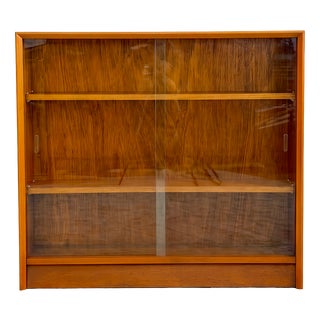 Bookcase with Sliding Glass Doors from Gibbs Furniture, 1960s For Sale