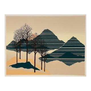 1970s Mountain Landscape Serigraph For Sale