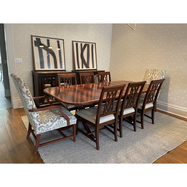 Ethan Allen Dining Room Set of 9 Chairish