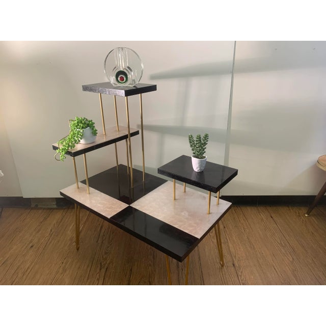 Black Mid-Century Flower Stand, 1950s For Sale - Image 8 of 9