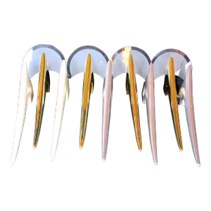 Late 20th Century Metalarte Uno by Joan Auger Metal & Glass Wall Lamp, Spain - Set of Nine