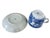 Ceramic Vintage Blue & White Porcelain Willow Pattern Set of 4 Tea Cups For Sale - Image 7 of 10