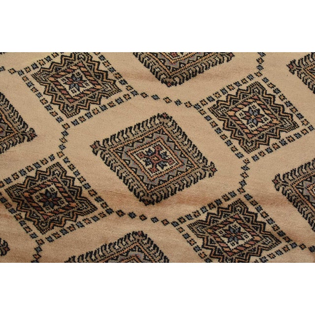 2020s Bokhara Jaldar Rug 8′ X 9’6” Beige Wool Tribal Hand-Knotted Oriental Carpet For Sale - Image 5 of 14