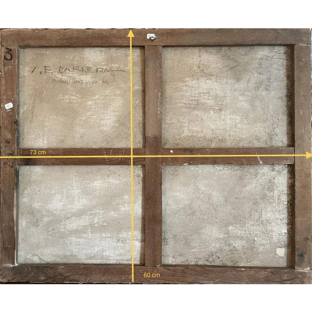 1920s Carrera, Ruins in the Desert, 1920s, Oil on Canvas For Sale - Image 5 of 6