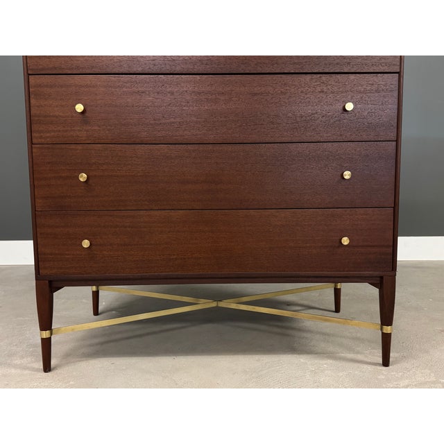 1960s 1960s Refinished Paul McCobb Calvin Mahogany and Brass Dresser For Sale - Image 5 of 8