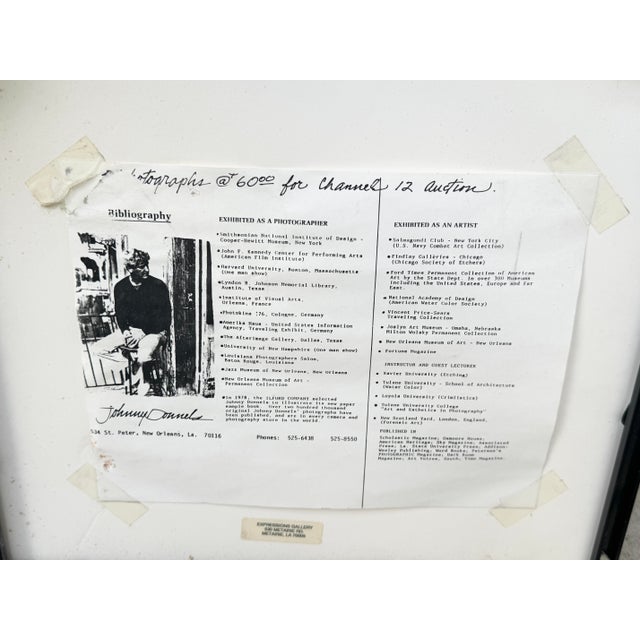 Vintage Framed Johnny Donnels Black and White Photograph For Sale In New Orleans - Image 6 of 7