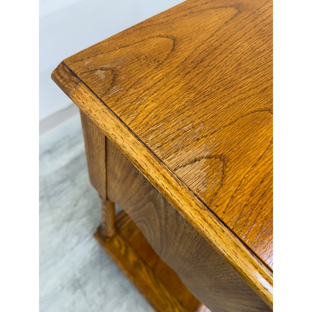 Brown Late 20th Century Hickory Furniture Co Oak Welsh Sideboard / Credenza / Buffet For Sale - Image 8 of 14