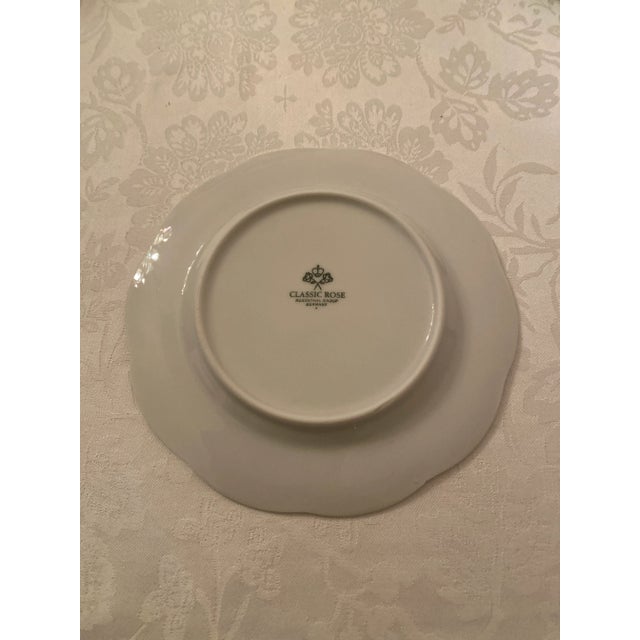 Rosenthal Group Classic Rose Monbijou White Embossed Scalloped Boarder Bread, Dessert, Appetizer Set of Six Plates....