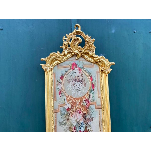 1960s 1960s French Louis XVI Gold Beech Floral Wall Art For Sale - Image 5 of 10