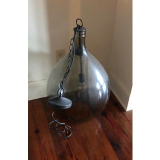 Pottery Barn Clift Oversized Glass Pendant For Sale