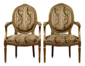 Set of Napoleon III Style Gilded Armchairs