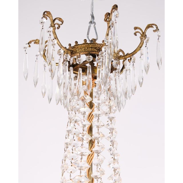 Late 19th Century French Antique Bronze Crystal Chandelier, 1880s For Sale - Image 5 of 11
