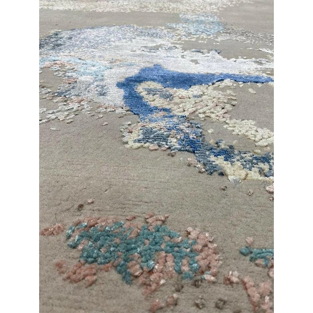 Handwoven Modern Abstract Area Rug 9x12 For Sale - Image 9 of 12