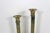 Metal Set of Two Vintage Brass Candle Holders, Candle Sticks, Pair of Candleholders, 2 Tall Candlesticks Square For Sale - Image 7 of 7