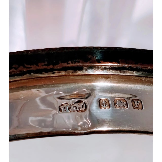 1930s 1930s English Sterling Enamel Guilloche Powder Jar For Sale - Image 5 of 9