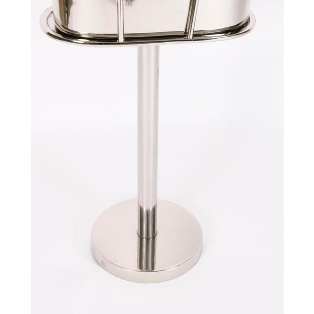 Vintage Silver-Plated Champagne Cooler on Stand, 20th Century For Sale - Image 12 of 14