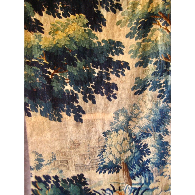 French Aubusson Verdure Tapestry Two Herons on a Lake Circa 1700s For Sale - Image 10 of 12
