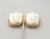 Vintage 1980s Signed Alexis Kirk Modernist White Resin Clip Earrings- 2 Pieces For Sale - Image 4 of 7