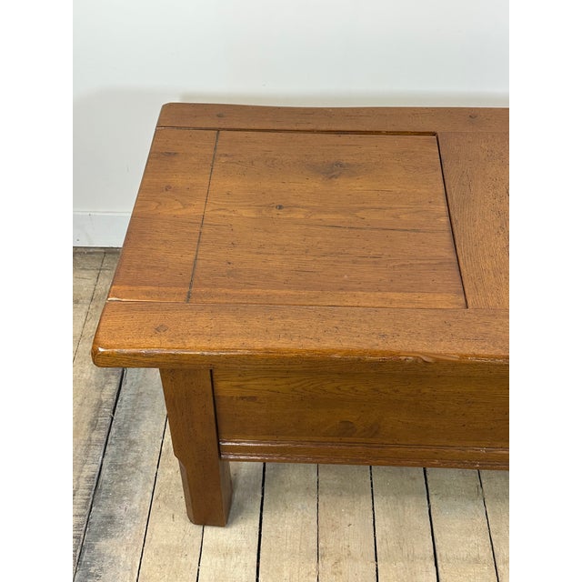 Wood Oak Coffee Table, 1980s For Sale - Image 7 of 10