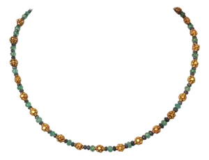 22 Karat Gold Sapphire and Emerald Necklace by Deborah Lockhart Phillips