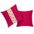 Contemporary Schumacher Ashoka 18" Pillow in Magenta & Leaf For Sale - Image 3 of 5