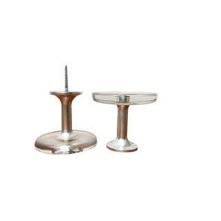 Vintage German Metal and Glass Coat Hooks from Schönbuch, 1970s, Set of 2 For Sale