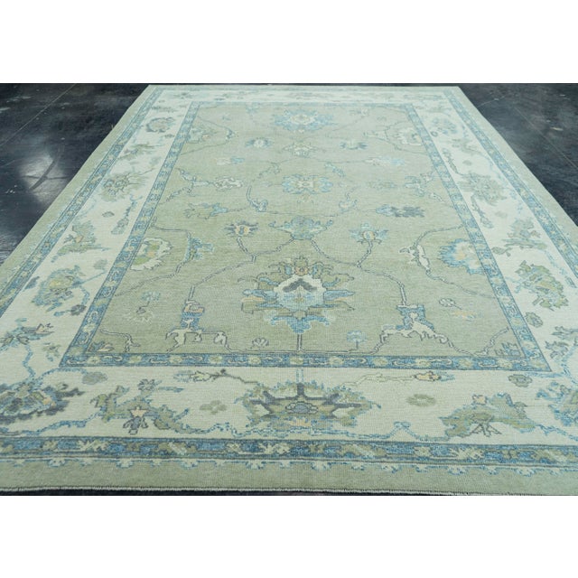 Early 21st Century Turkish Oushak Rug 8'10" x 12'5" #19187 For Sale - Image 5 of 8