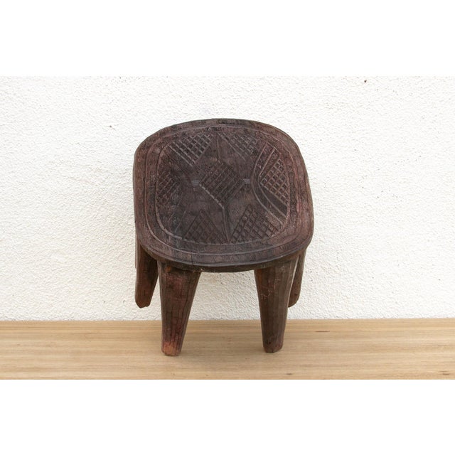 Brown Small 8-Legged African Carved Stool For Sale - Image 8 of 10