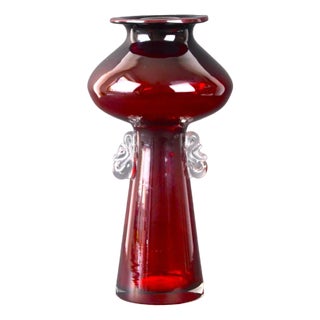 Glass Vase by Jerzy Słuczan -Orkusz for Tarnowiec, 1980s For Sale