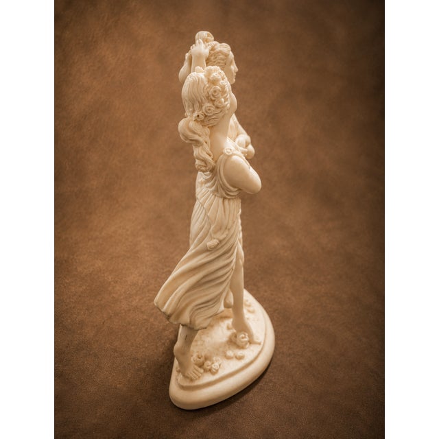 Italian Vintage Italian Three Graces Alabaster Resin Sculpture by Alfonso Lucchesi for f.a.r.o. Italy For Sale - Image 3 of 9