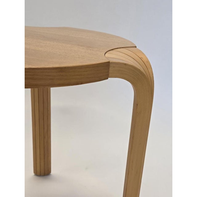 Wood Vintage Stool X600 by Alvar Aalto for Artek, Finland, 1960s For Sale - Image 7 of 9