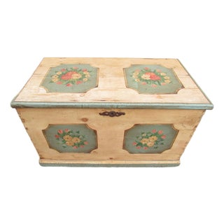 Antique Painted Pine Chest For Sale