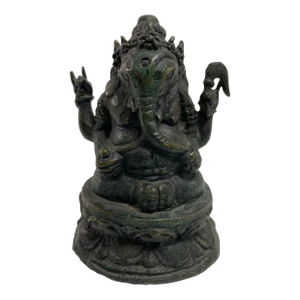 Bronze Statue Sculpture of Ganesh Indian or Nepalese Bronze Hindu Statue