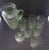 Antique Art Deco Dunbar Green Uranium Glass Pitcher 6 Tumblers Large 8pc Set For Sale - Image 10 of 18