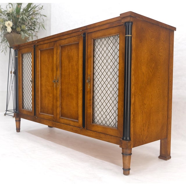 Flip Top Serving Tray Table 4 Doors Credenza Bar Server Sideboard MINT For Sale - Image 17 of 17