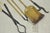 Antique English Federal Brass Urn Finial Fireplace Tool Set With Stand For Sale In Philadelphia - Image 6 of 12