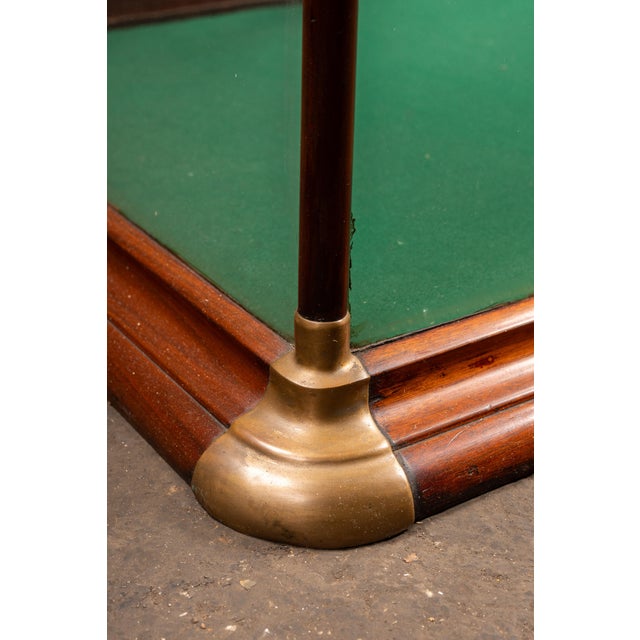 Auburn Antique Mahogany & Brass Countertop Display Case With Wavy Glass For Sale - Image 8 of 11